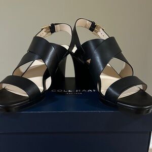 Brand New Cole Haan Women's Black Strappy Sandals